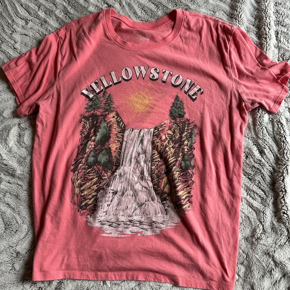 Pink Yellowstone Graphic T-Shirt
